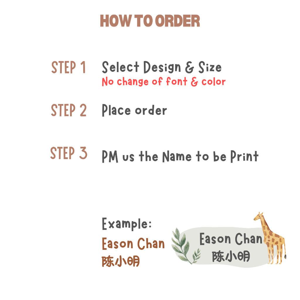 [ Sticker ] Personalised Waterproof Name Sticker Set