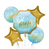 Oh Baby Blue Balloon Bouquet Set