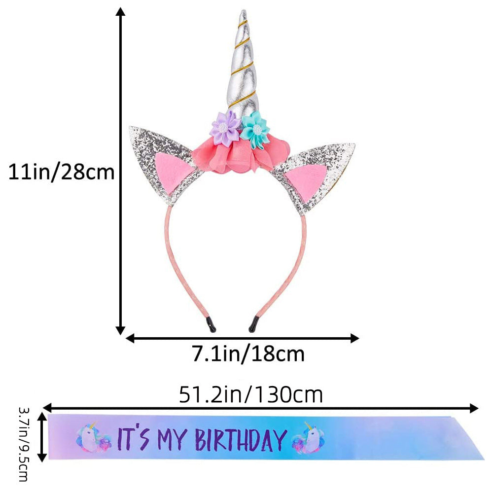 Pastel Unicorn Birthday Sash