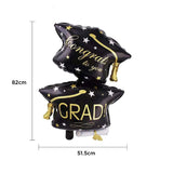 Congrats Grad Star Graduation Foil Balloon - Red