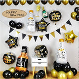 Happy New Year party Decoration Foil Balloon Tableware for New Year Party Decoration