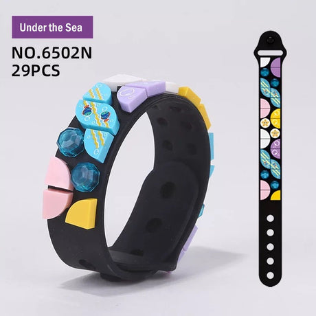 [SG seller] Christmas DIY Dots Bricks Kids Block Bracelet Wristband party goodie bag gift