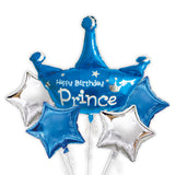 Prince Boy Baby Shower Balloon Bouquet Set