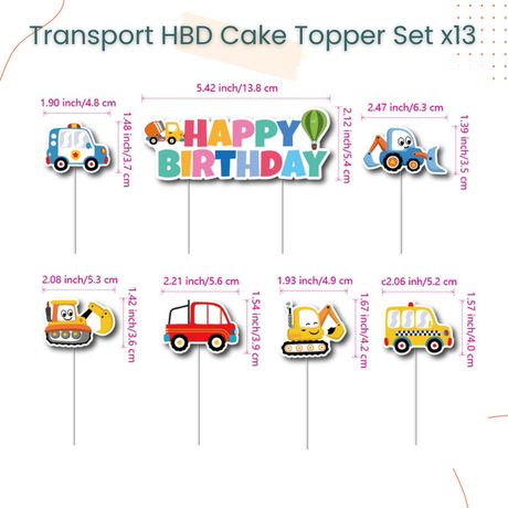 Transportation Vehicle Theme Disposable Tableware Plates Cups for Birthday Party