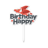 Dino Birthday Cake Cupcake Topper