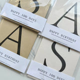 Happy 100 days Paper Banner - Beige