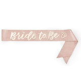 Gorgeous Bride to Be Uppercase Glitter Rose Gold Sash
