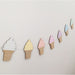 Wooden Rainbow Pastel Ice Cream Banner Garland