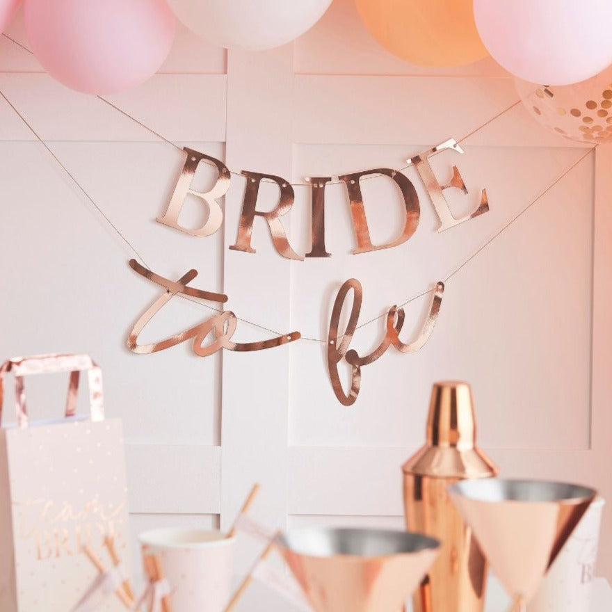 Cursive Large Font Bride to Be Banner