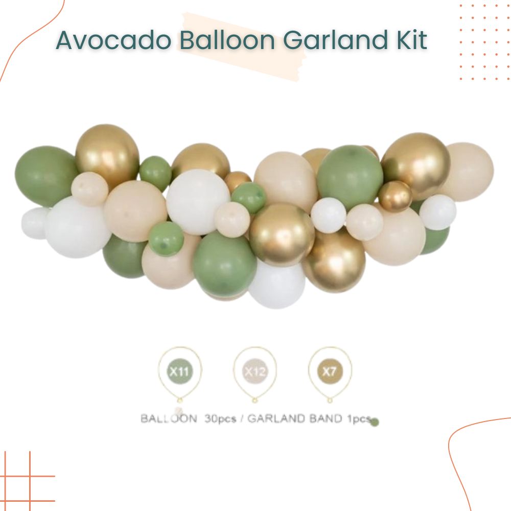 2m Avocado Balloon Garland Kit