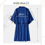 Bride To Be Bridesmaid Satin Robe - Blue