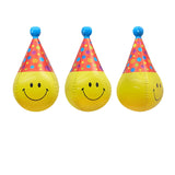 4D Smiley Party Hat Foil Balloon