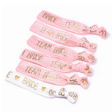 Bride to Be Team Bride Wristband Set - Pink