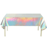Iridescence Shimmery Disposable Table Cloth