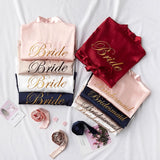 Bride To Be Bridesmaid Satin Robe - Pink