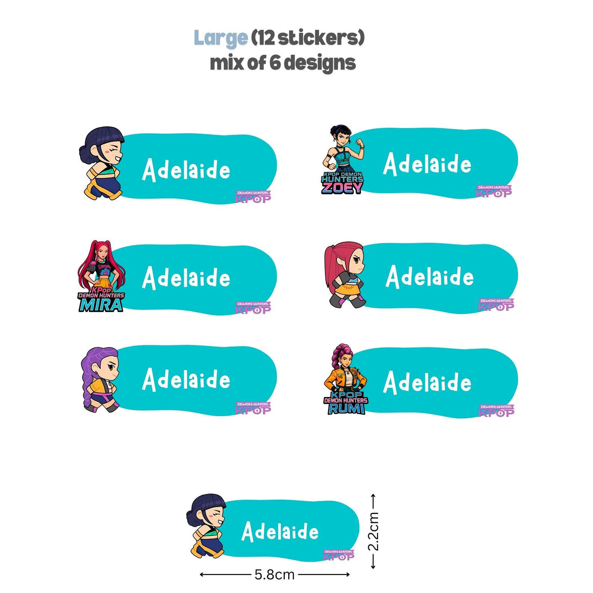 [ Sticker ] Personalised Waterproof Name Sticker Set