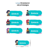 [ Sticker ] Personalised Waterproof Name Sticker Set