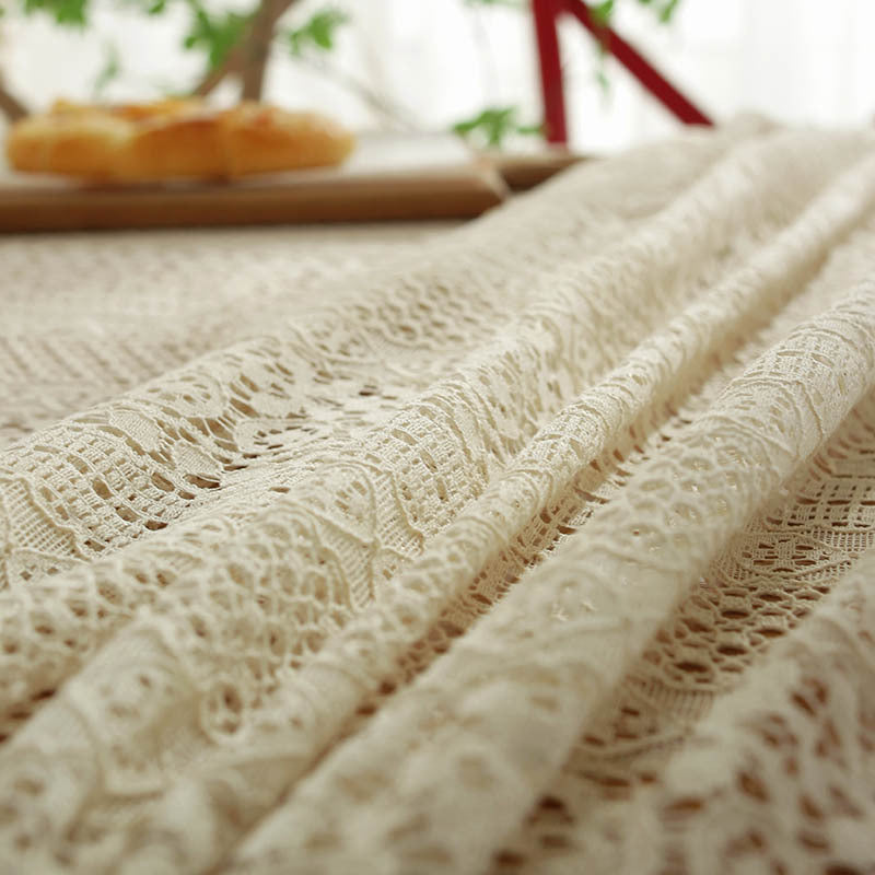 Crochet Knitting Decorative Table Cloth with Tassel