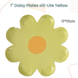 Colorful Rainbow Daisy Disposable Plates Napkins Tableware for Birthday Party