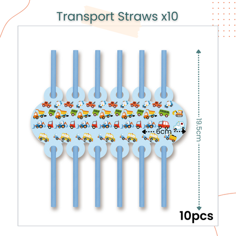 Transportation Vehicle Theme Disposable Tableware Plates Cups for Birthday Party