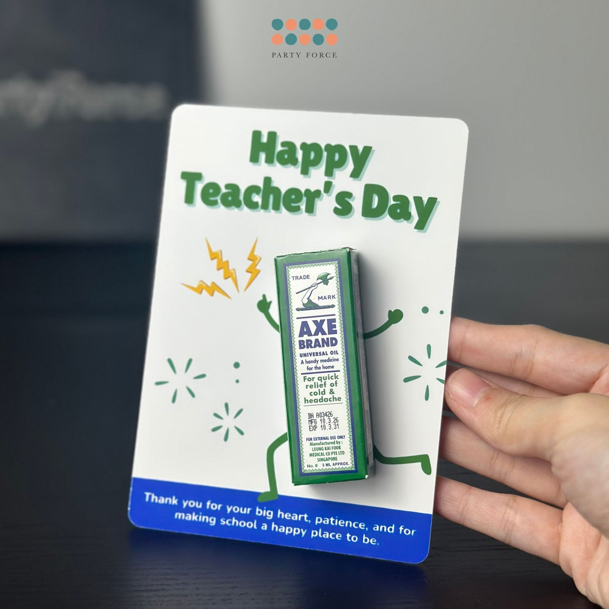 Best Teacher Axe Universal Oil with Teacher's Day Card