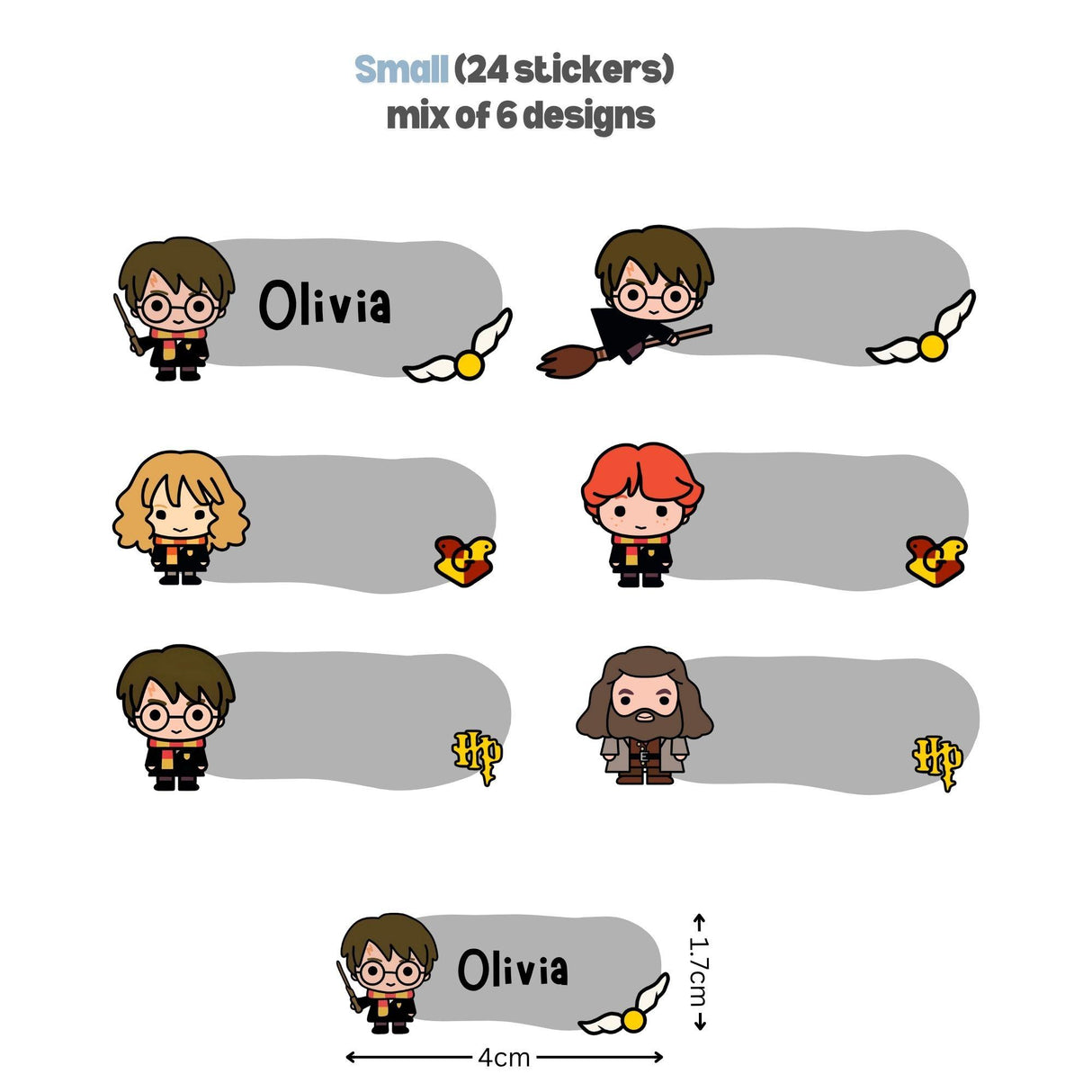 [ Sticker ] Personalised Waterproof Name Sticker Set