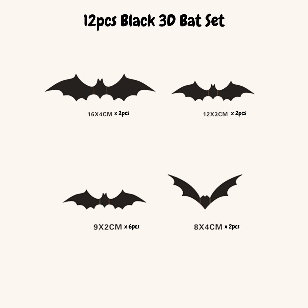 [SG Seller] Halloween Bat Wall Stickers backdrop decoration for Halloween party display event