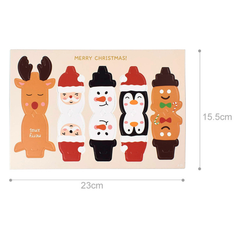 Christmas Candy Decoration Cards 5in1 for Lollipop Christmas decor 5 designs in 1 pack party event