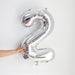 32 inch Silver Number Foil Balloon