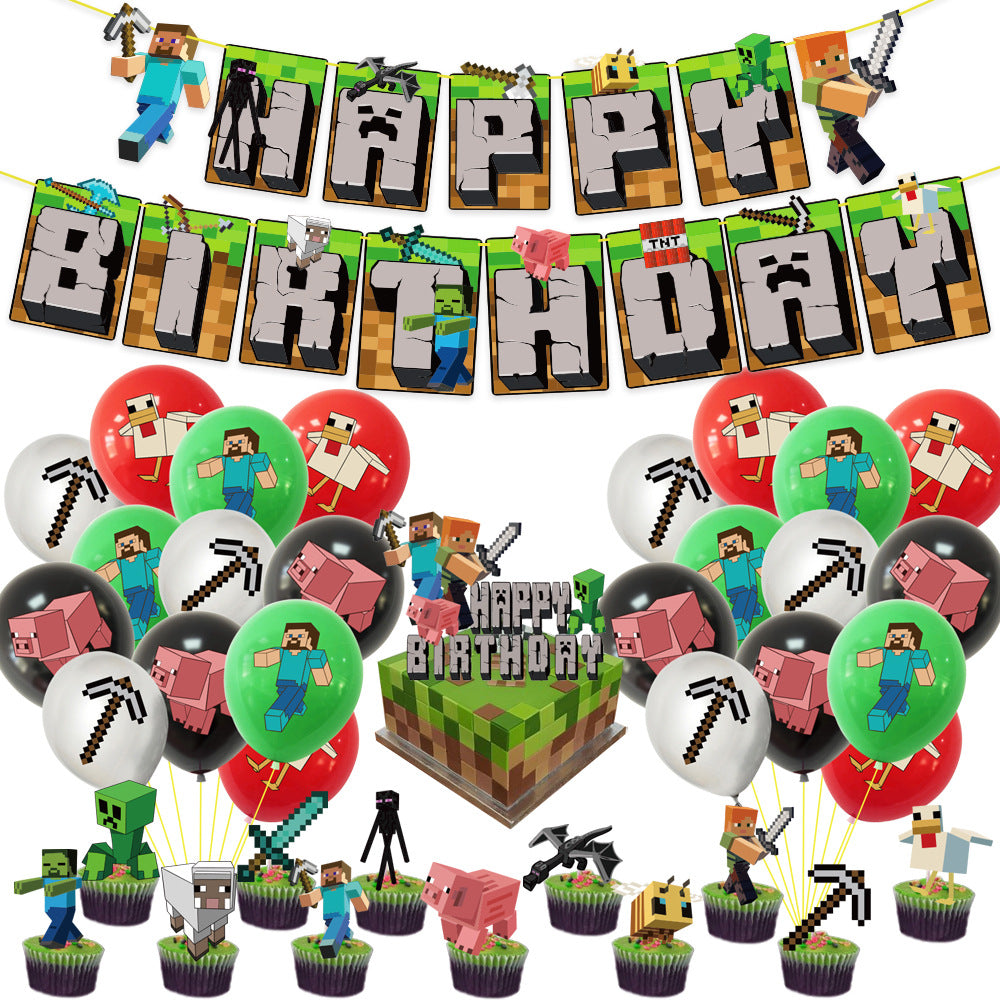 Minecraft game Theme Balloons Deco Pack