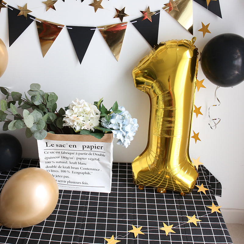 32 inch Gold Number Foil Balloon