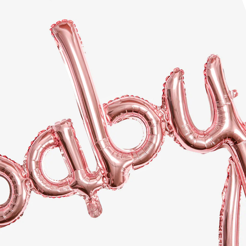 baby girl Word Foil Balloon - Pink