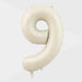 40 inch Cream Giant Number Foil Balloon