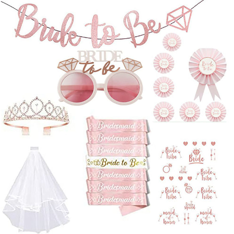 Bride To Be Rose Pink Decoration Pack