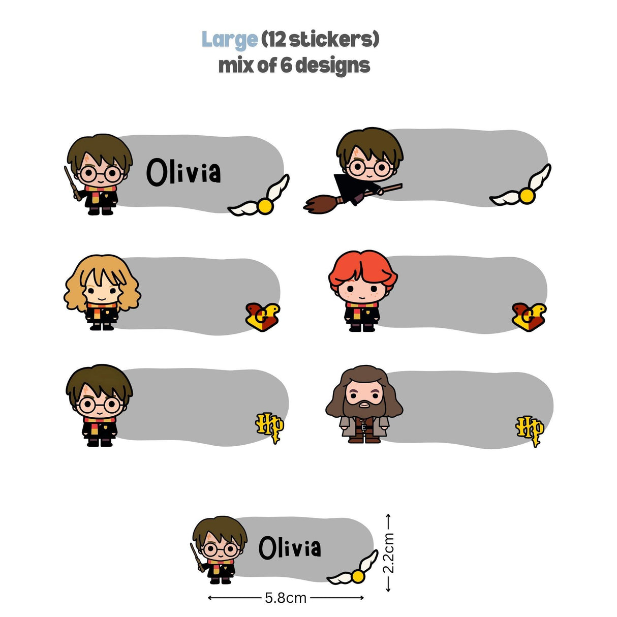 Harry Potter Personalized Name Sticker Set