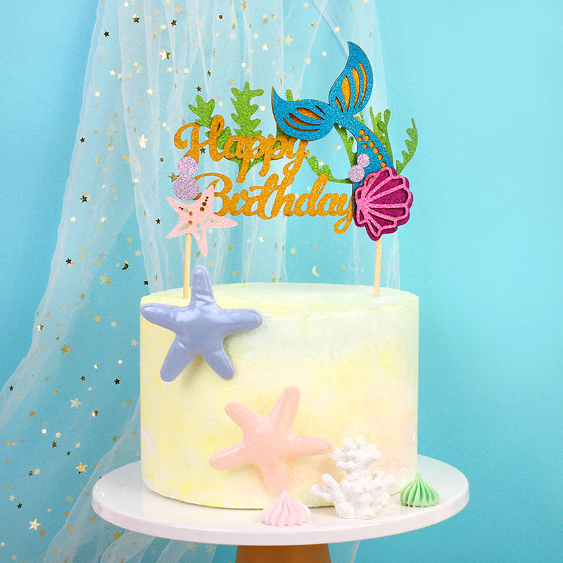 Mermaid Birthday Cake Topper