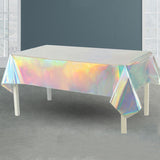 Iridescence Shimmery Disposable Table Cloth