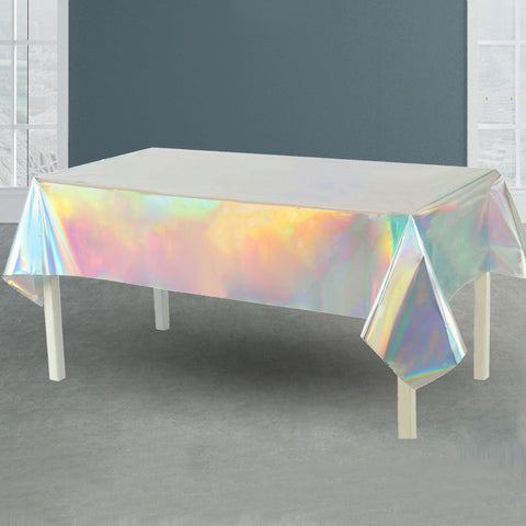 Iridescence Shimmery Disposable Table Cloth