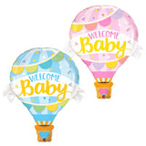 Welcome Hot Air Balloon Foil Balloon - Blue