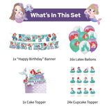Mermaid Birthday Decoration Pack for party event celebration Ariel Mermaid Under The Sea set