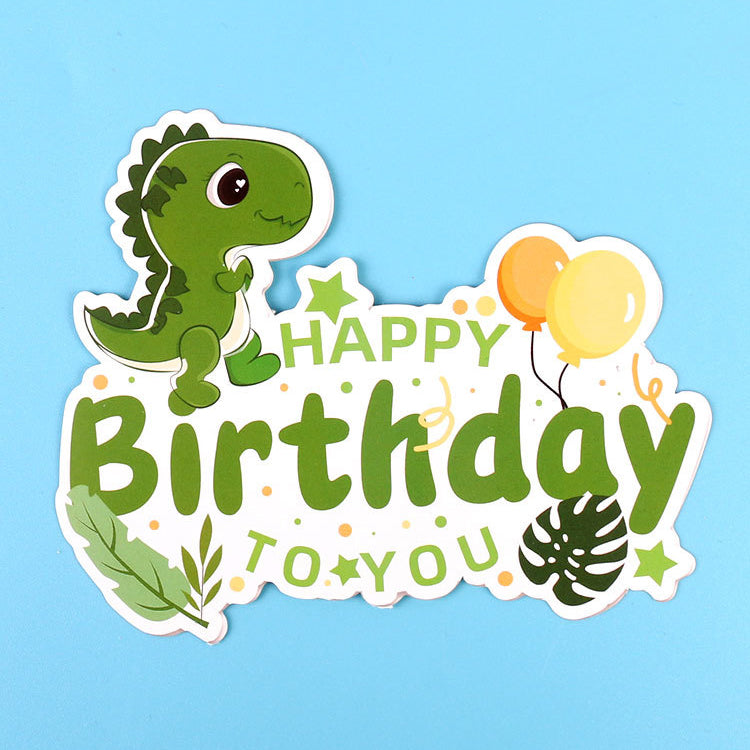 Dinosaur Jungle Safari Birthday Cake Cupcake Topper Individual