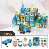 Colorful Magnetic Tiles Building Blocks