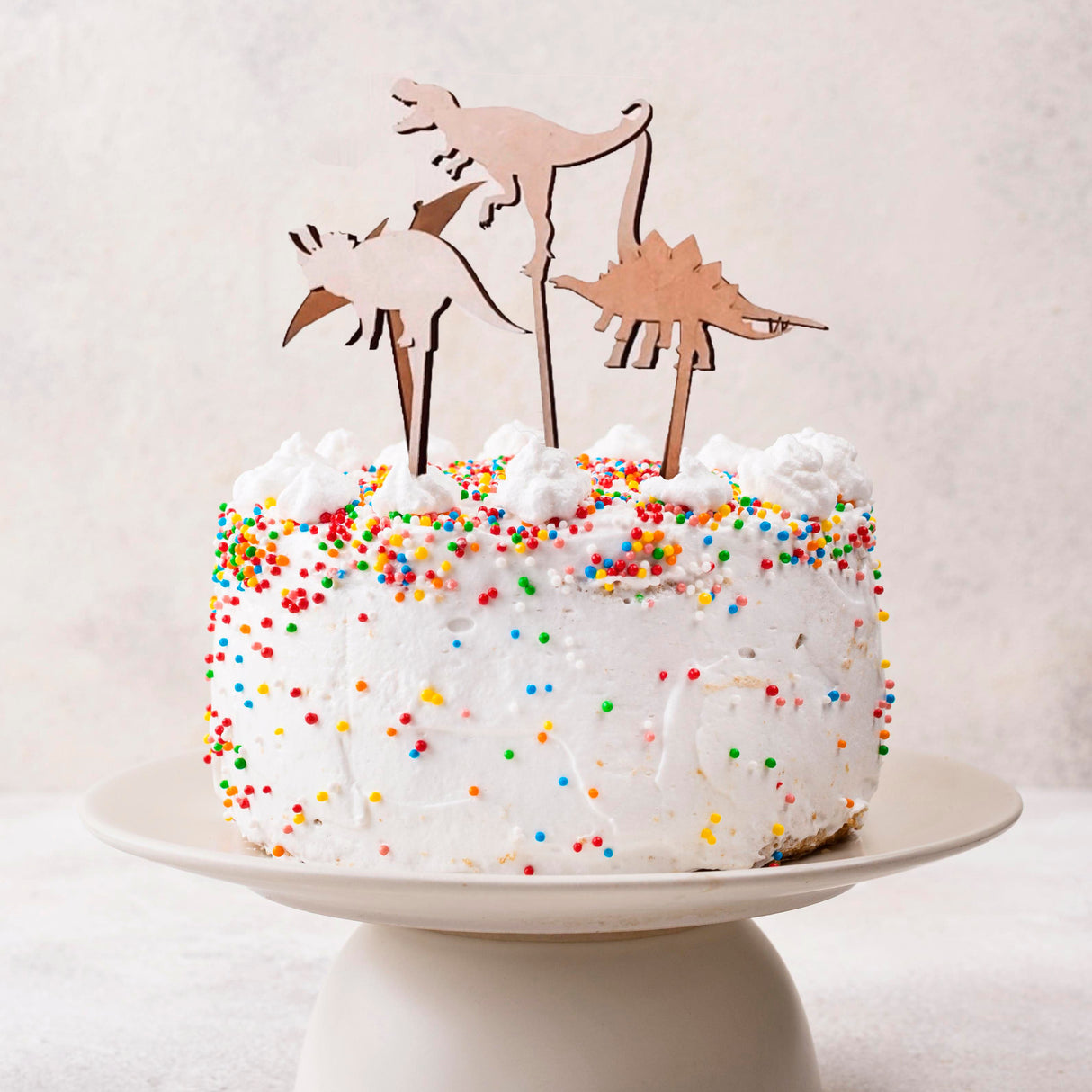 Wooden Dinosaur Cake Topper Decoration