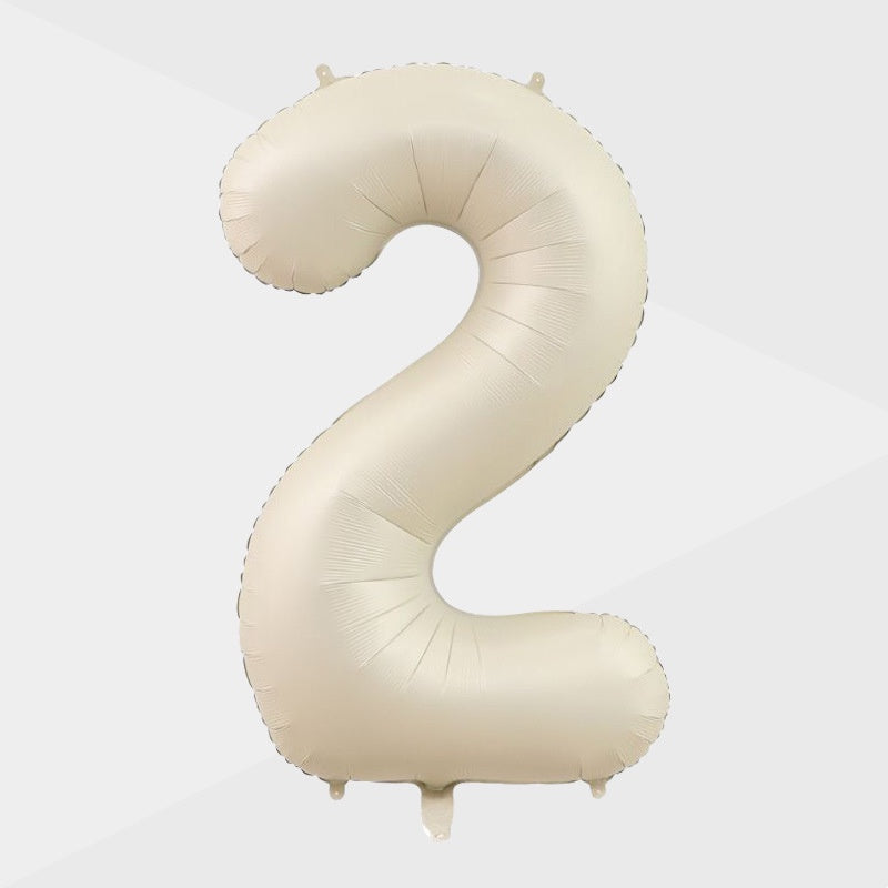 40 inch Cream Giant Number Foil Balloon