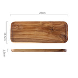 Shaped Wooden Bamboo Serving Tray Plate
