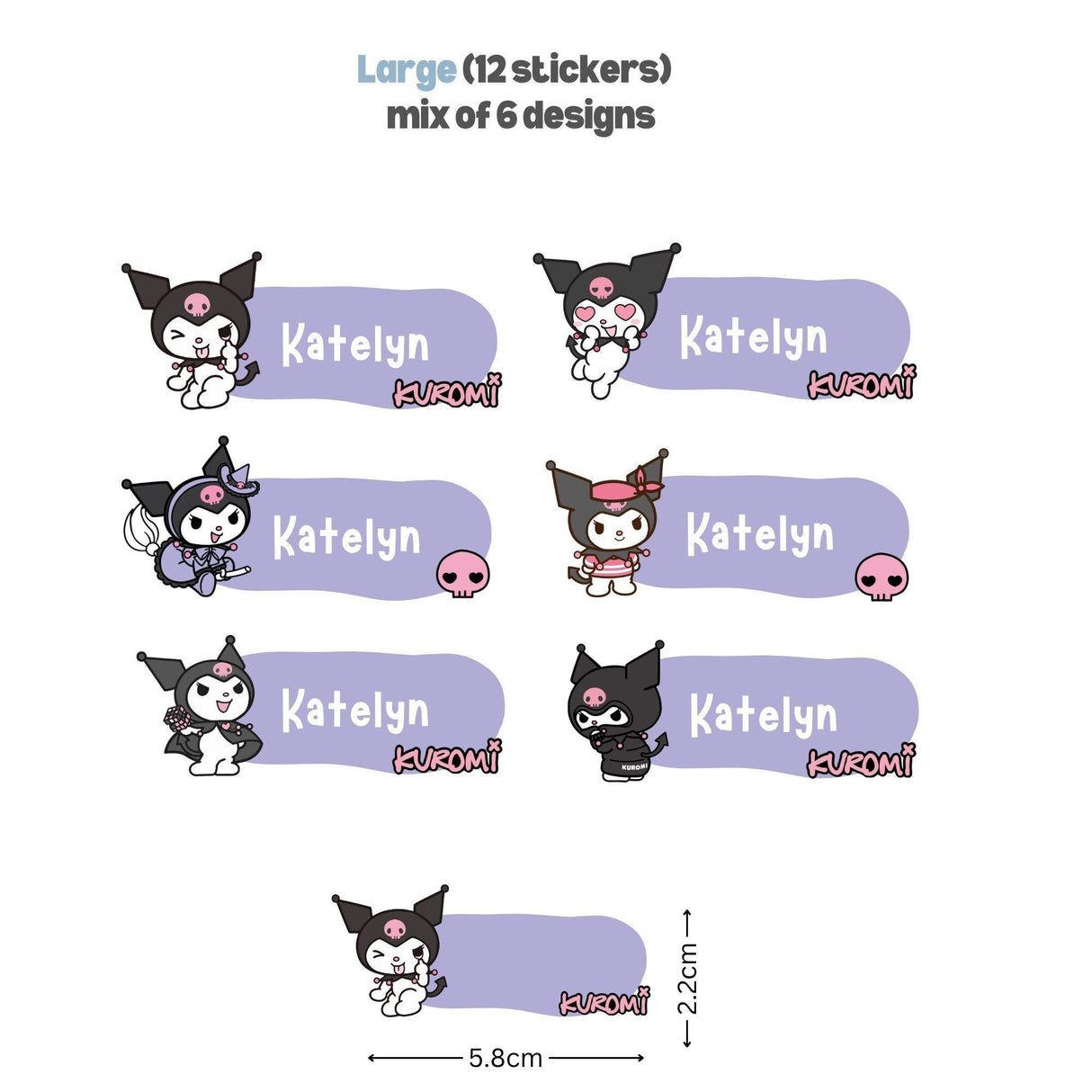 [ Sticker ] Personalised Waterproof Name Sticker Set