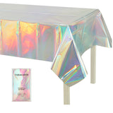 Iridescence Shimmery Disposable Table Cloth