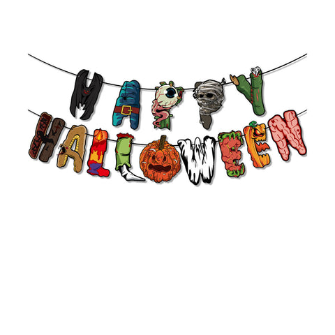 Scary Horror Happy Halloween Banner