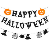 Halloween Party Ghost Spider Web Banner