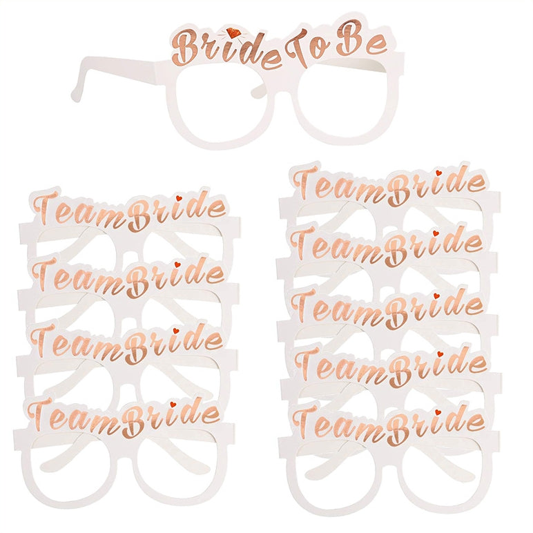 Bride To Be Paper Glasses - Full White Set